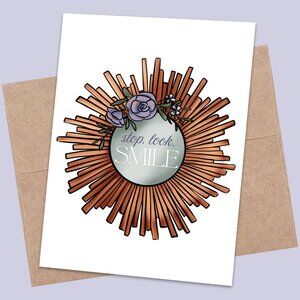 Inspirational Card, 4.25" x 5.5", Pretty Card For a Friend, Positive Quotes